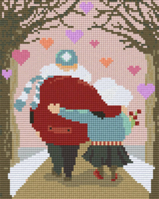 Grandpa And Grandma Walking Four [4] Baseplatge PixelHobby Mini-mosaic Art Kit